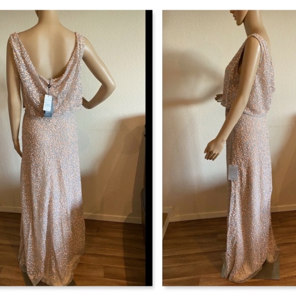 NEW Adrianna Papell sequin popover mermaid gown  Size 6 - Picture 2 of 9